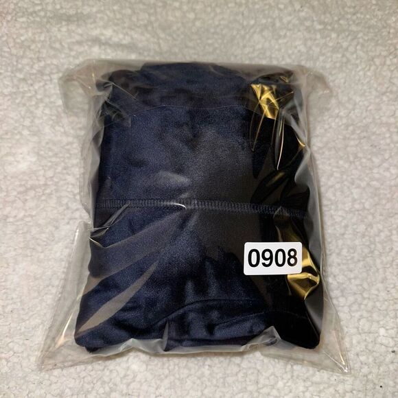 Chicos Zenergy Navy Blue Velvet Hooded Sweatshirt Size 1 (Medium) EUC - Picture 11 of 11